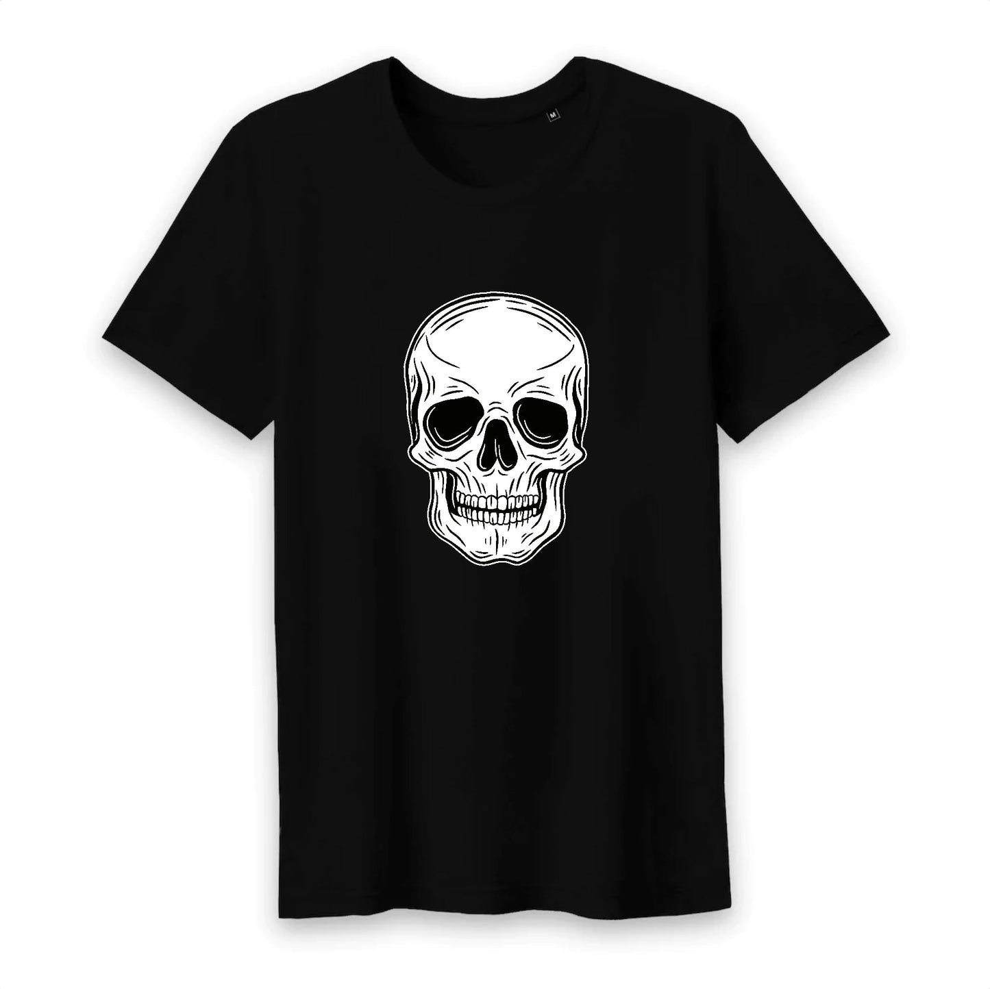 T shirt homme col rond Tête de Mort Blanche
