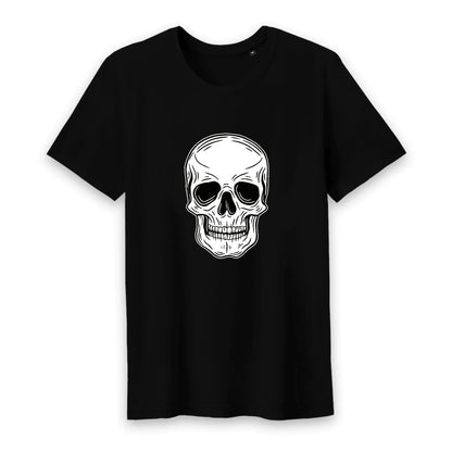 T shirt homme col rond Tête de Mort Blanche