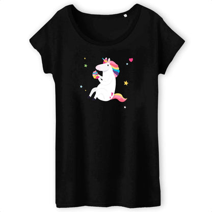 T shirt Femme Licorne avec cupcake
