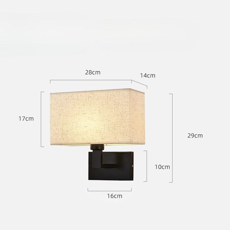 Lampe de chevet Murale avec Abat-Jour en Tissu