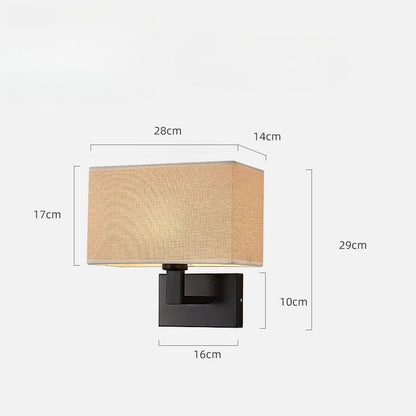 Lampe de chevet Murale avec Abat-Jour en Tissu