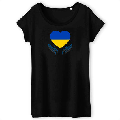 T shirt Femme Ukraine Prière pour la Paix