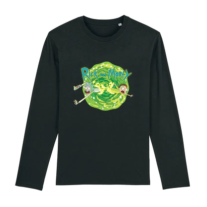 T shirt Manches longues Homme Rick et Morty lave