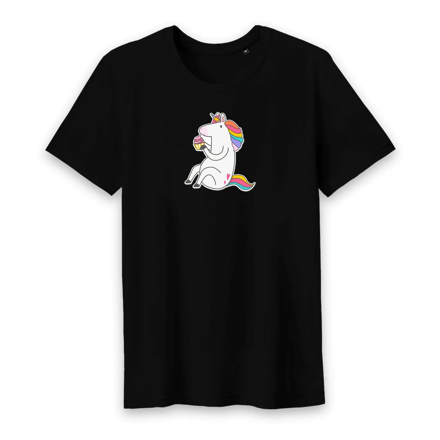 T shirt homme col rond Licorne s'assoit