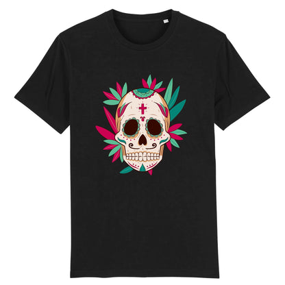 T shirt tete de mort mexicaine eglise
