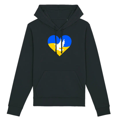 Sweat à capuche Ukraine Coeur Colombe