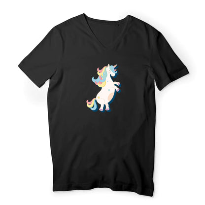 T shirt homme col V Licorne visage