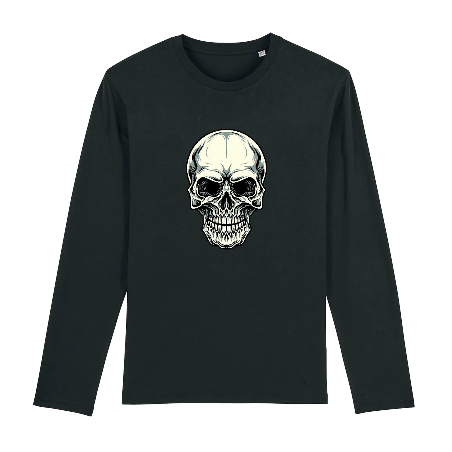 T shirt Manches longues Homme Tête de Mort horreur