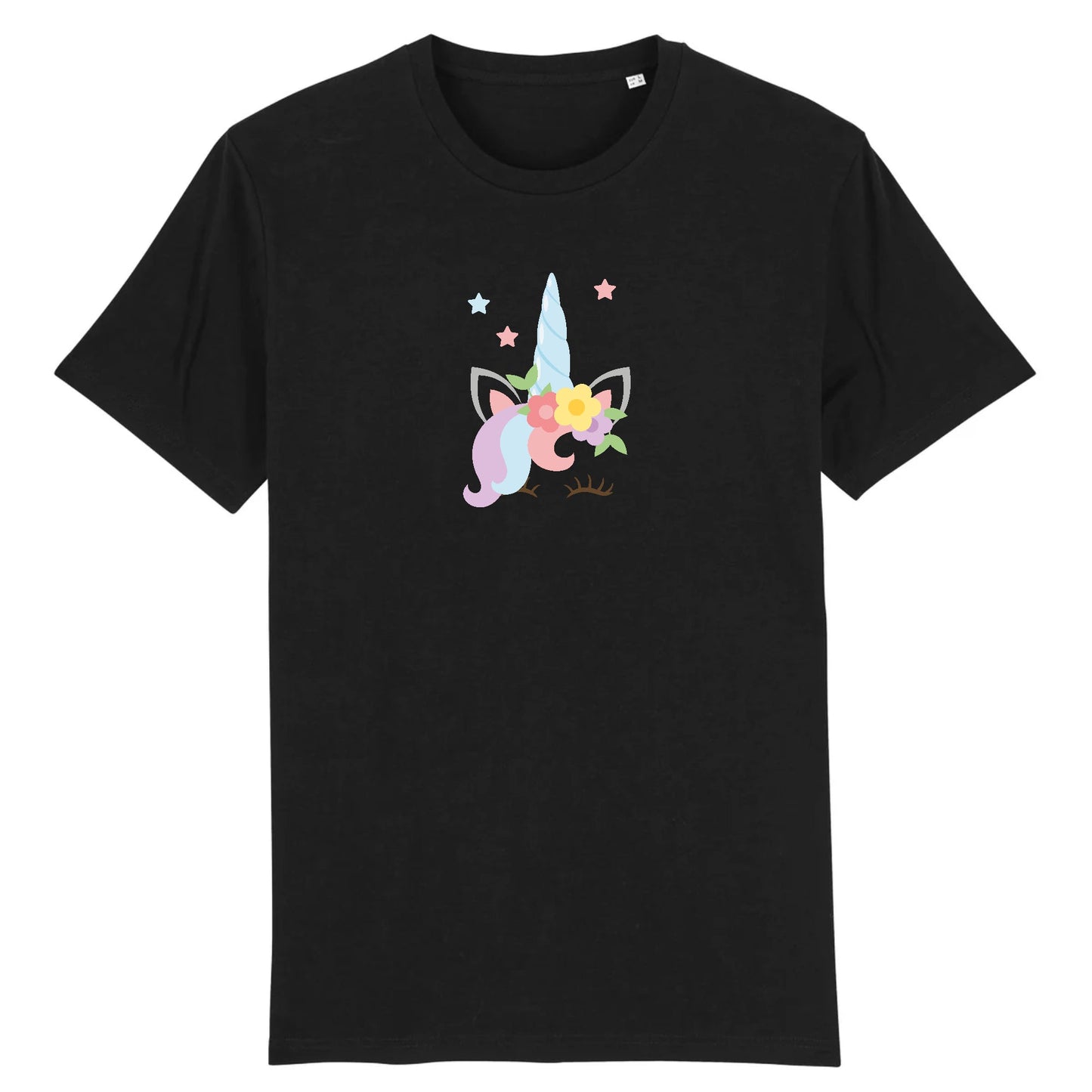 T shirt Unisex Licorne avec fleurs