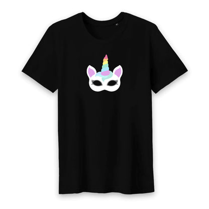 T shirt homme col rond Licorne masque
