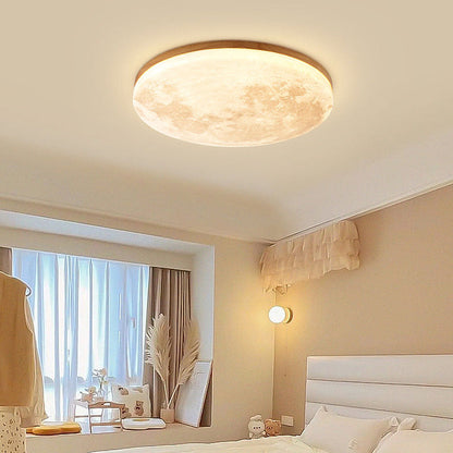 Plafonnier LED Minimaliste Moon – Design Moderne en Bois et Acrylique