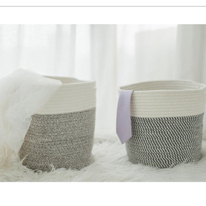 Petite Panière à Linge Tressé Grise