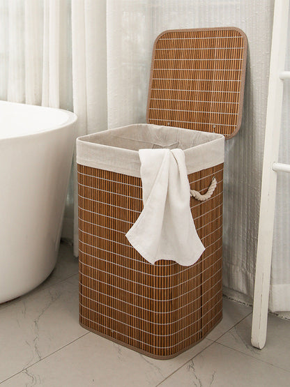 Panier à Linge en Bambou Bac Foldy