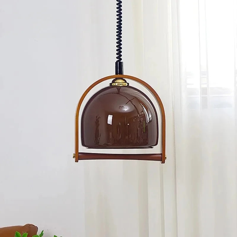 Suspension Vintage Bauhaus en Bois - Élégance Classique et Design Moderne