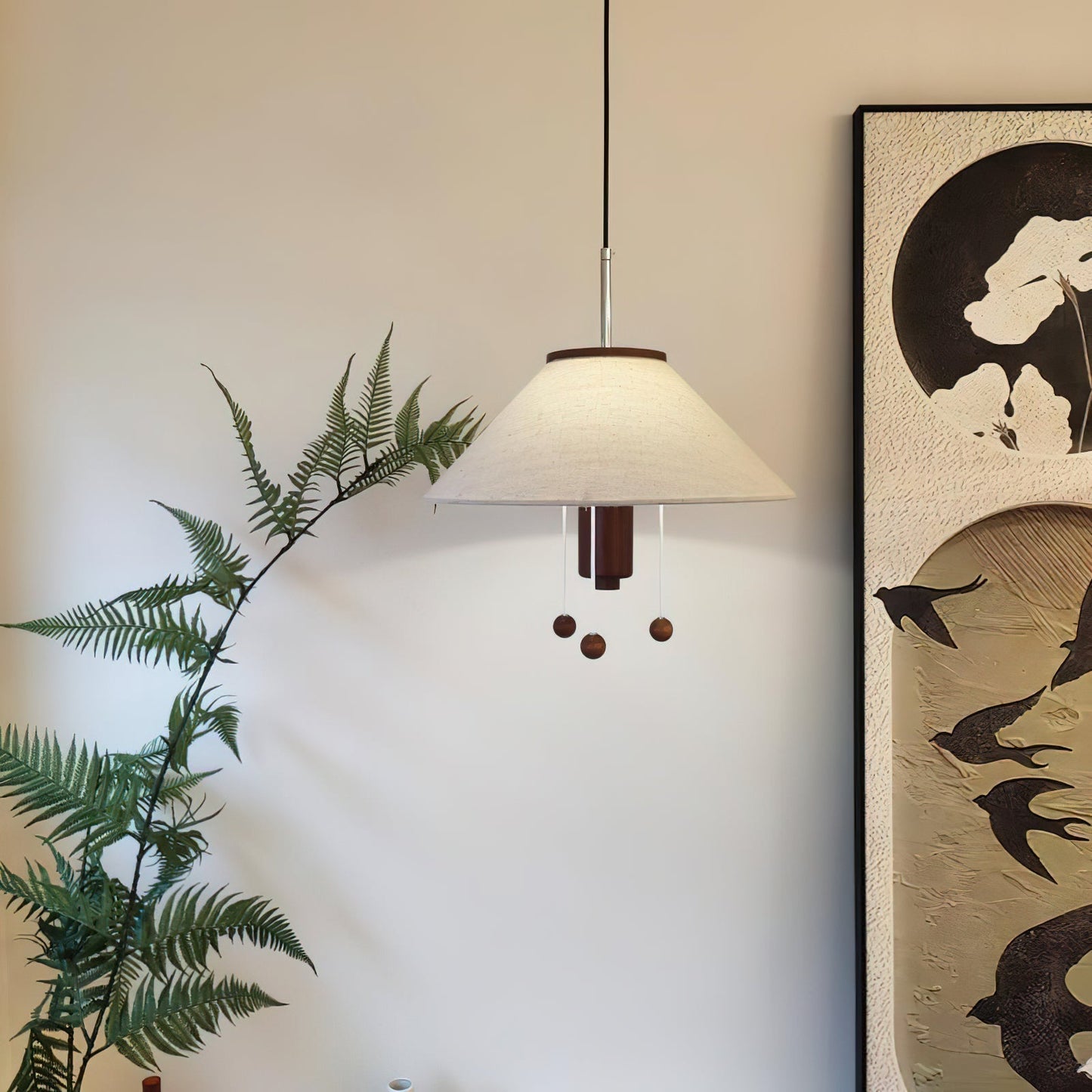 Suspension Octopus – Luminaire Sculptural en Métal et Bois avec Design Nautique