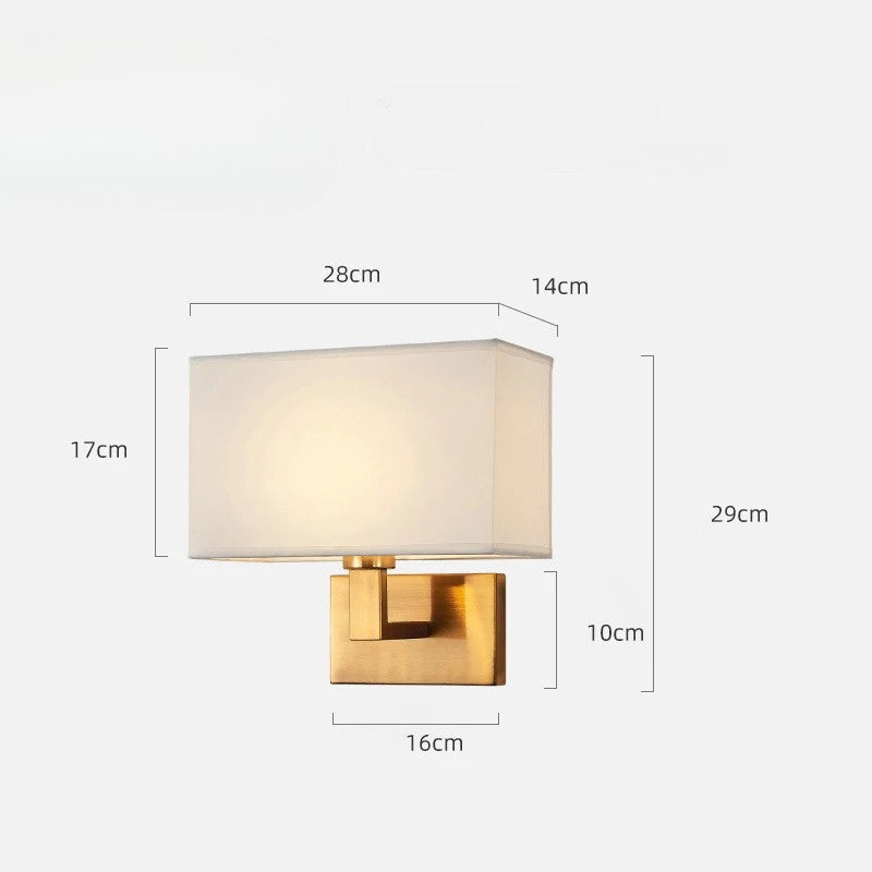 Lampe de chevet Murale avec Abat-Jour en Tissu