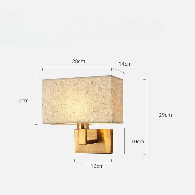 Lampe de chevet Murale avec Abat-Jour en Tissu
