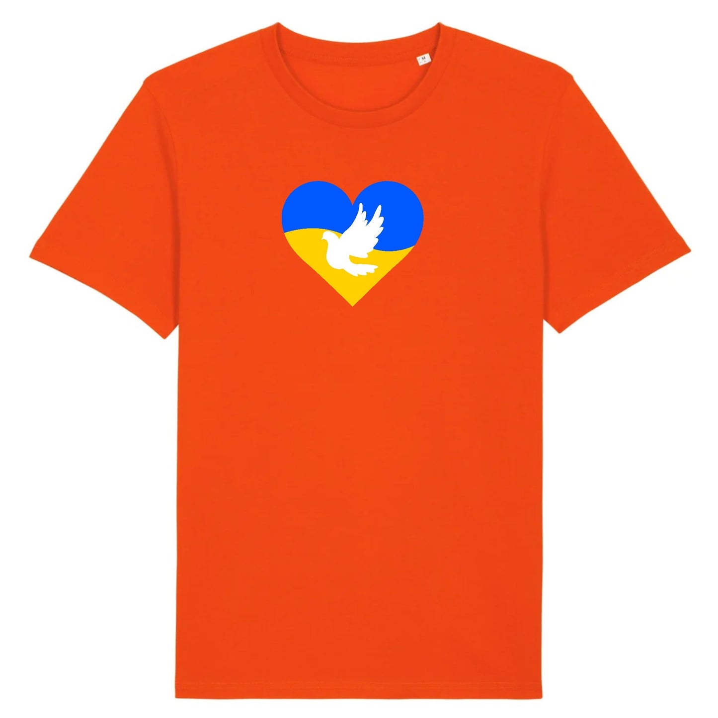 T shirt Unisex Ukraine Coeur Colombe