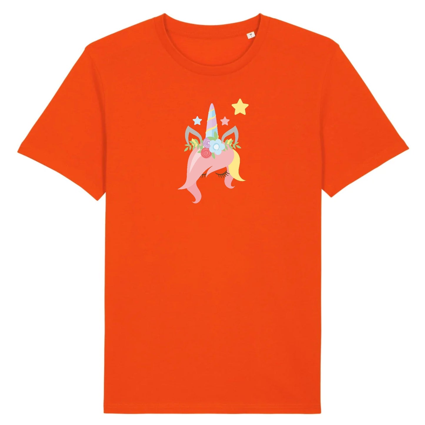 T shirt Unisex Licorne avec des fleurs sur la tête