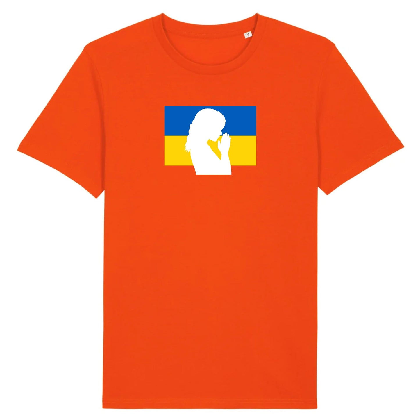 T shirt Unisex Ukraine Silhouette de Femme en Prière