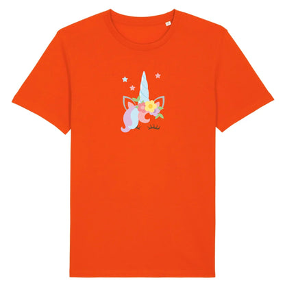 T shirt Unisex Licorne avec fleurs