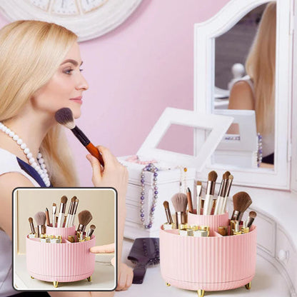 Organisateur Maquillage Rotatif Rose