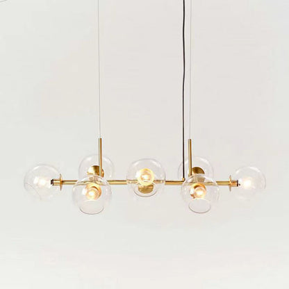 Chandelier Nordic à Boules de Verre – Style Moderne et Élégant en Métal et Verre
