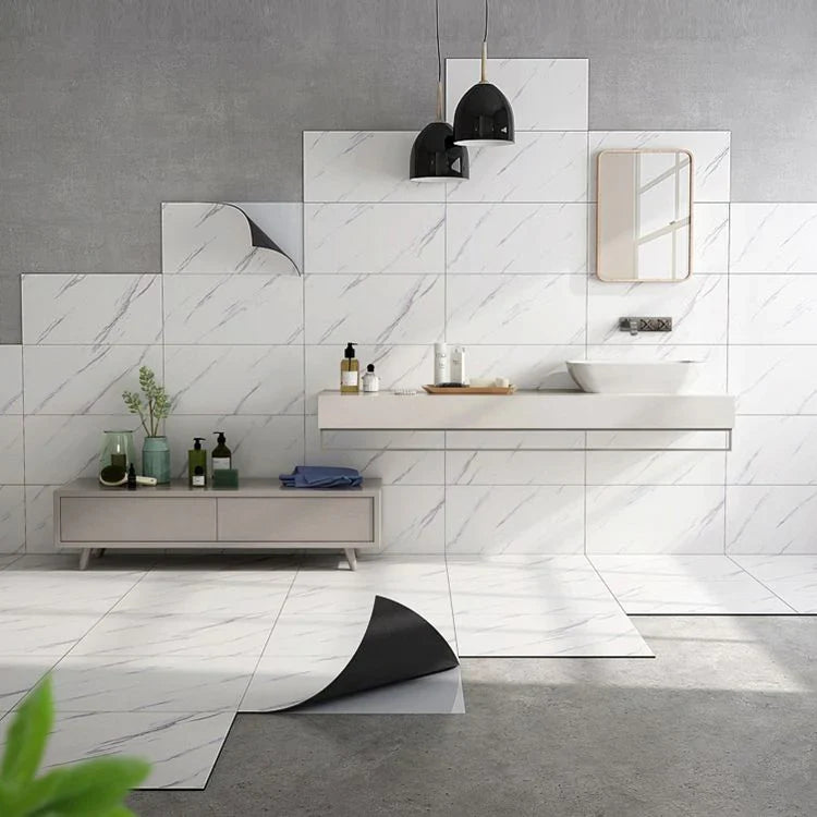 Panneau Mural Salle de Bain Marbré Lot de 5 pcs 30 x 60 cm