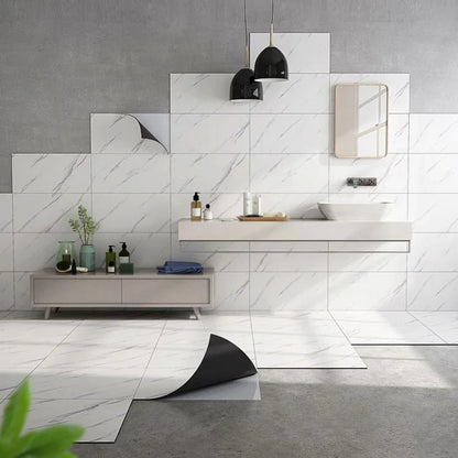 Panneau Mural Salle de Bain Marbré Lot de 5 pcs 30 x 60 cm