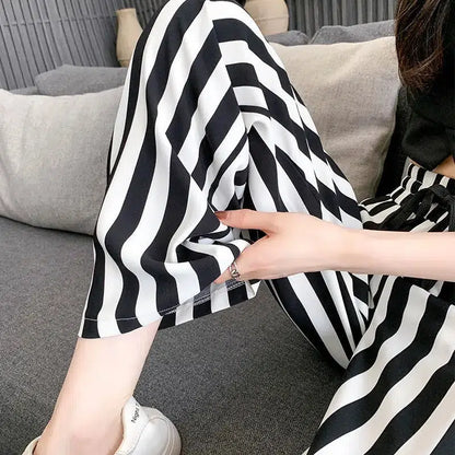 Pantalon a rayure noir