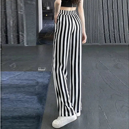Pantalon a rayure noir