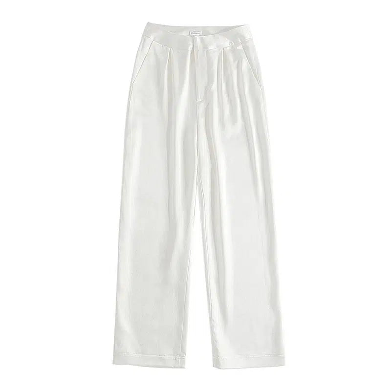 Pantalon blanc soie