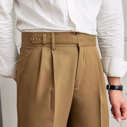 Pantalon costume Marron Old Money-Old Money