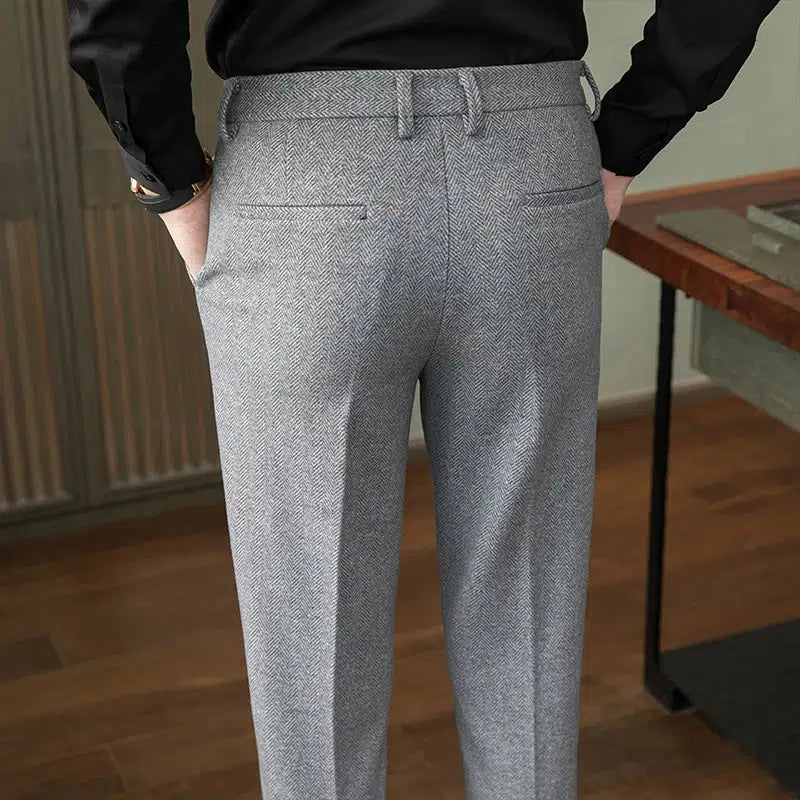 Pantalon en laine gris
