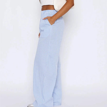 Pantalon fluide bleu