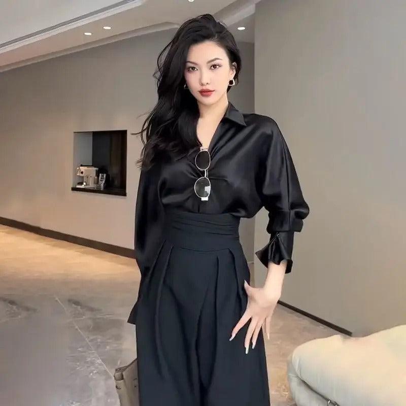 Pantalon fluide noir