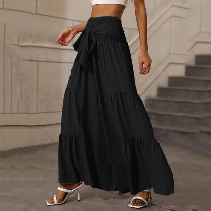 Pantalon fluide plissé noir