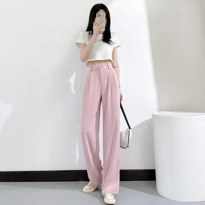 Pantalon fluide rose