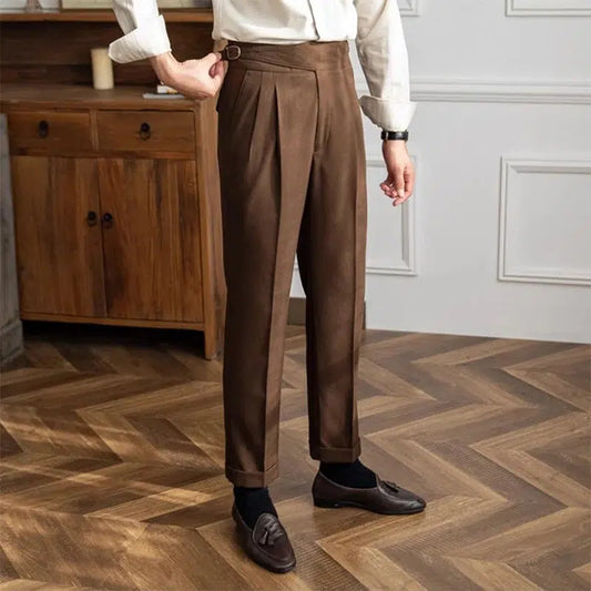 Pantalon laine marron