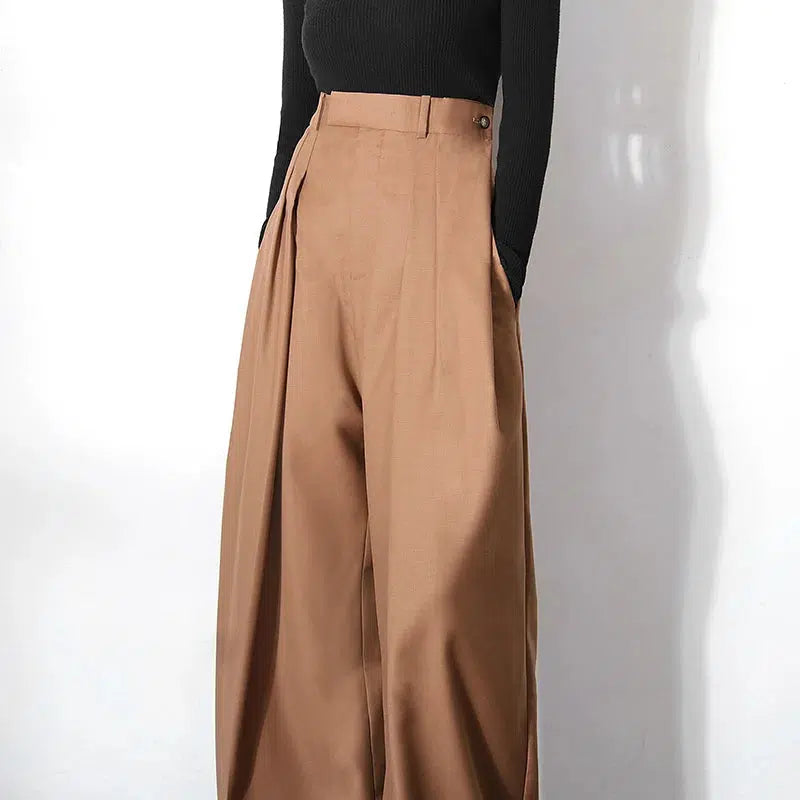 Pantalon palazzo camel