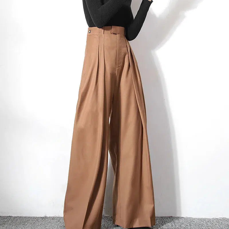 Pantalon palazzo camel-Old Money