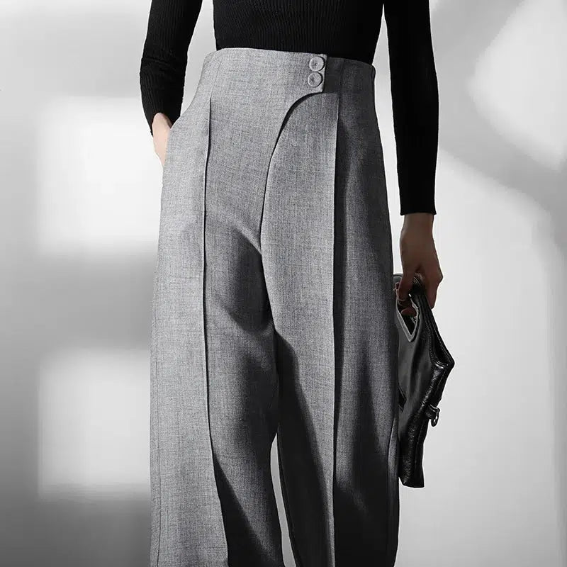 Pantalon palazzo gris