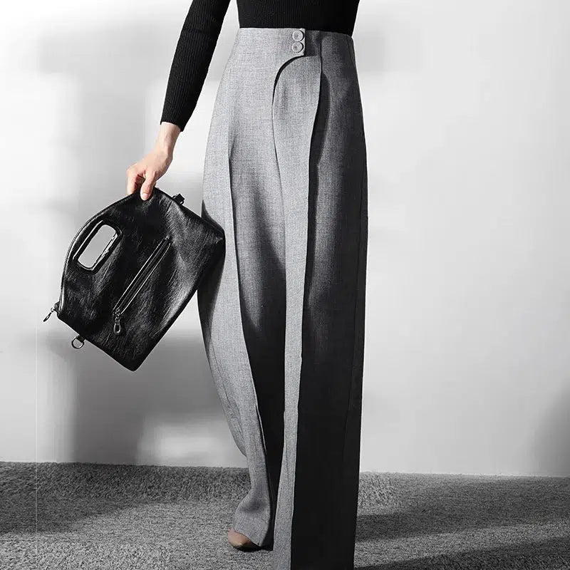 Pantalon palazzo gris