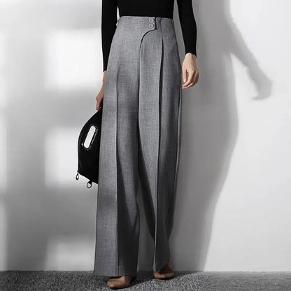 Pantalon palazzo gris-Old Money