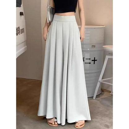 Pantalon palazzo plissé-Old Money