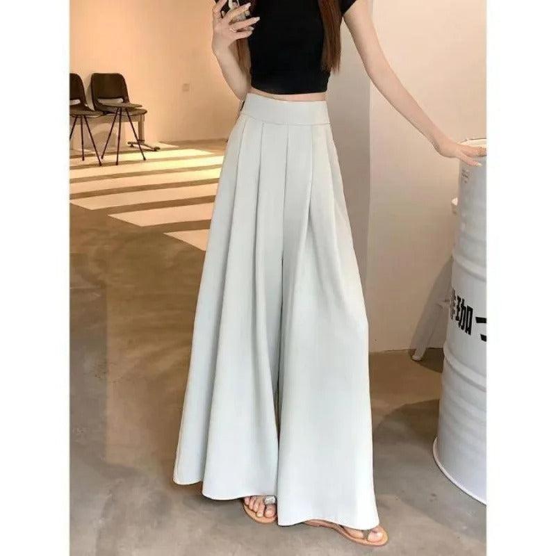 Pantalon palazzo plissé
