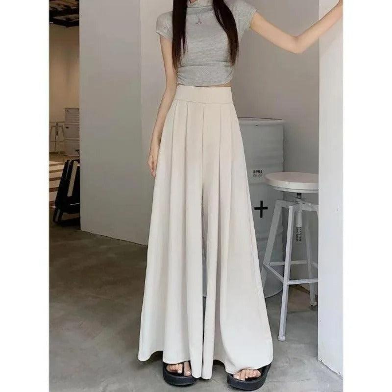 Pantalon palazzo plissé