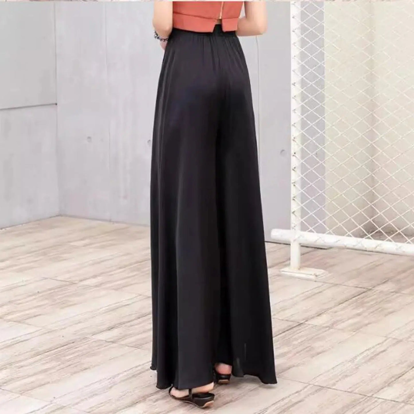 Pantalon palazzo soie