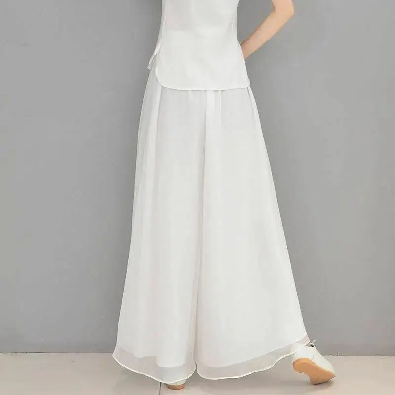 Pantalon palazzo soie