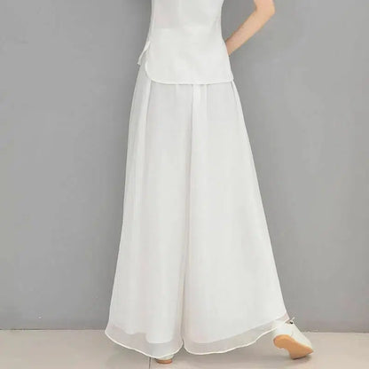 Pantalon palazzo soie